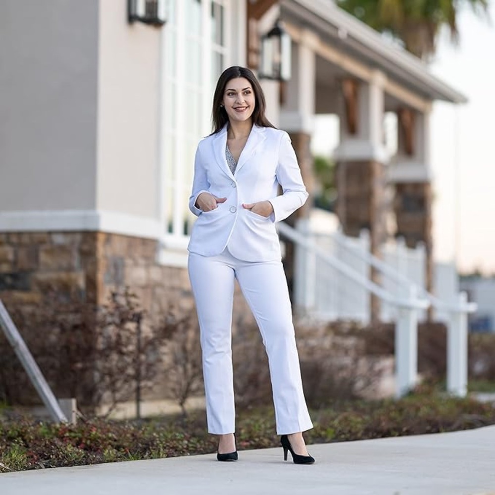 Marycrafts Women's 2 Button Pant Suit Set - Size 16